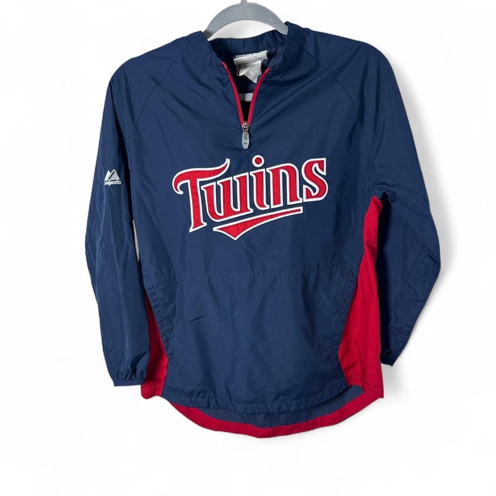 Minnesota Twins MLB Majestic Womens small Pullover 1/4 Zip Jacket Cool Base
